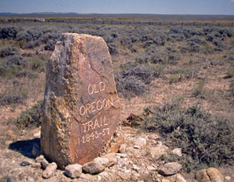 The marker at the summit of South Pass. Randy Wagner photo.