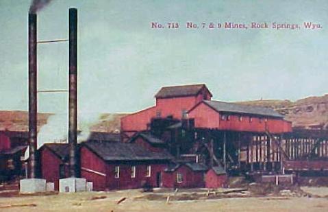 Union Pacific Coal Mines nos. 7 and 9, Rock Springs. No date. Wyoming Tales and Trails.