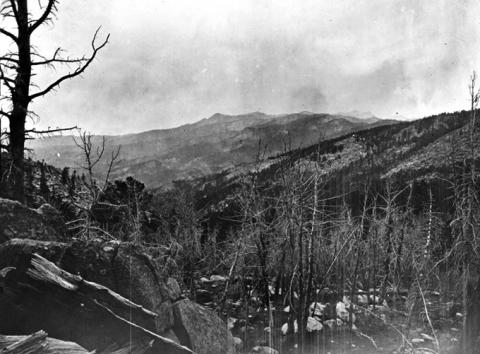 Wind River Mountains, north of South Pass, 1870. W.H. Jackson, USGS photo.
