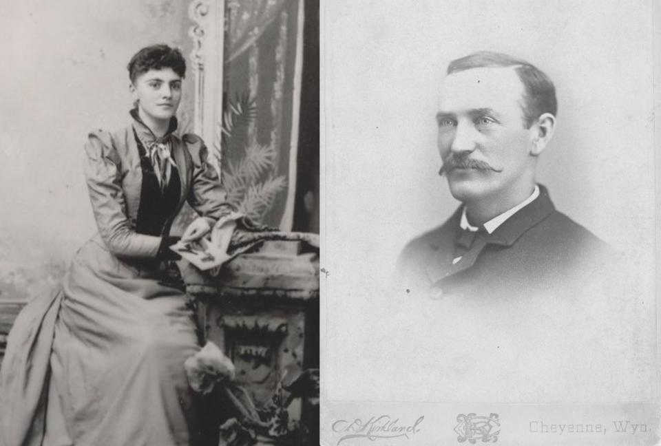 Annie Wilkerson, left, married Frank Canton in 1885. They lived for a time in Buffalo with her parents before moving to a small ranch south of town. Johnson County Library photos.