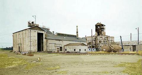 Weston County's first bentonite plant at Clay Spur, near Osage, opened in the 1920s and was abandoned by the time this photo was taken in 1989. The industry is still important in the area. Wyoming Tales and Trails