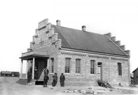 The original Big Horn County courthouse, in Basin, 1901. Wyoming State Archives.