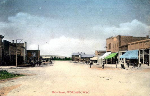 Big Horn Avenue in Worland, 1911. Wyoming Tales and Trails.