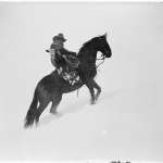 Charles Belden named this, one of his two or three best-known images, 'The Rescue.' Buffalo Bill Center of the West.