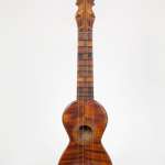 Guitars and ukuleles developed in Hawaii with the influence of Portuguese and Spanish traditions. Soprano ukulele by Jose do Espirito Santo, Honolulu, Hawaii, ca. 1895-1905. National Music Museum, University of South Dakota, Emanuele Marconi, Photographer.