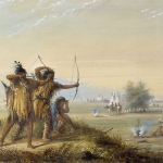 'Snake [Shoshone] Indians--Testing Bows,' by Alfred Jacob Miller. Walters Art Museum. 