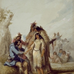 'The Trapper's Bride,' by Alfred Jacob Miller. One of the artists's most popular images, reworked many times in later years. Walters Art Museum. 