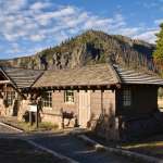 In the 1920s and '30s, architect Herbert Maier designed the small Yellowstone museums at Fishing Bridge, Norris Geyser Basin, and Madison Junction, shown here. Wikipedia.