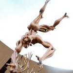 Russin's "Prometheus" in front of the Natrona County Public LIbrary in Casper. E.K. Wimmer.