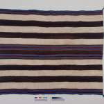 First-phase Navajo chief blanket, ca. 1840. This type of blanket is among the rarest of all known styles of Navajo weavings. Items like this help us understand trade networks from the Southwest to the Fort Laramie region.  NMAI, Smithsonian Institution, catalog number 8/8038. 