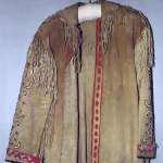 Dakota (Eastern Sioux) man’s coat of deer hide with glass bead, wool and porcupine quill decorations. It’s possible Twiss himself wore this garment and other items in the collection. NMAI, Smithsonian Institution, catalog number 10/8436.