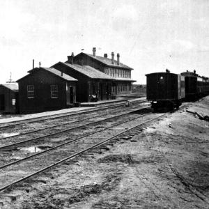 Cheyenne depot, 1869. W.H. Jackson, USGS photo.