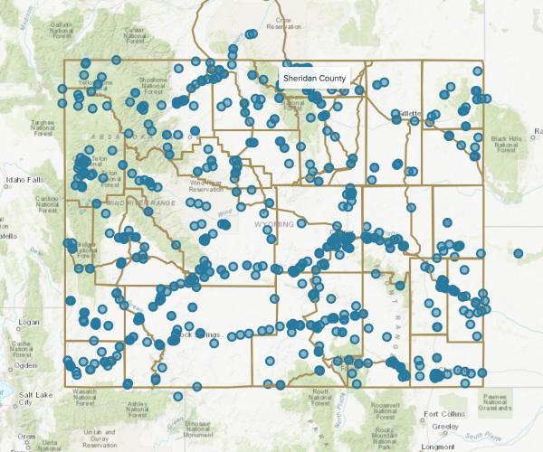 Map of locations