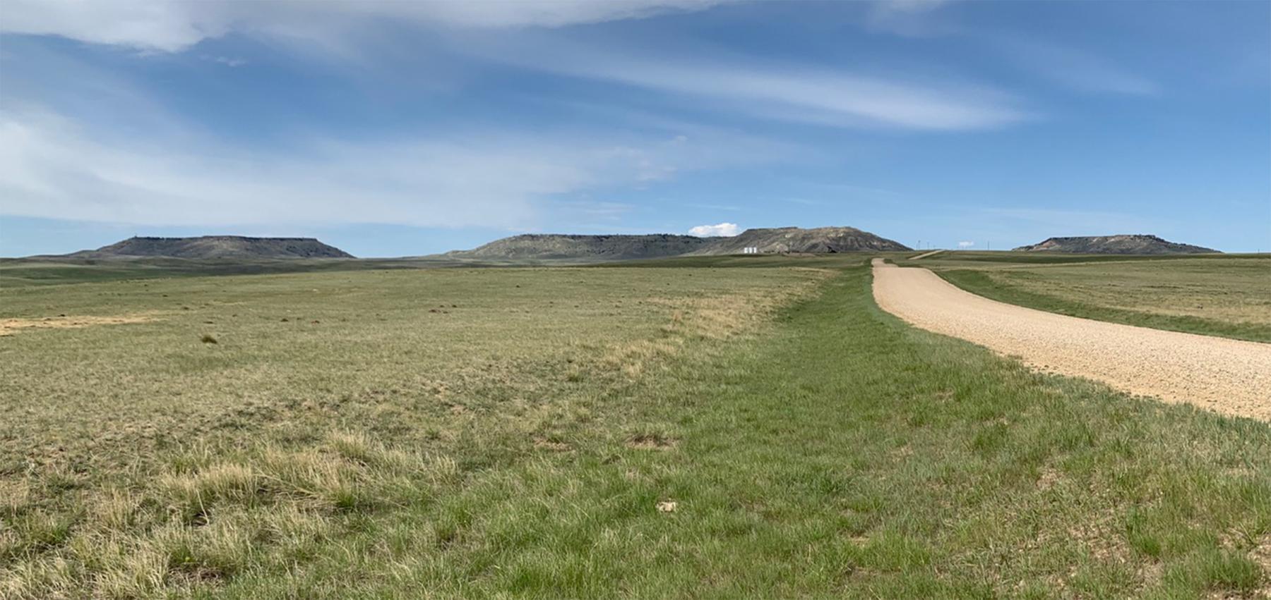 Pumpkin Buttes today. Florence Blake wrote that she had a nice view of the buttes from her outhouse, which had no door. Mark Fisher photo, Geology of Wyoming.