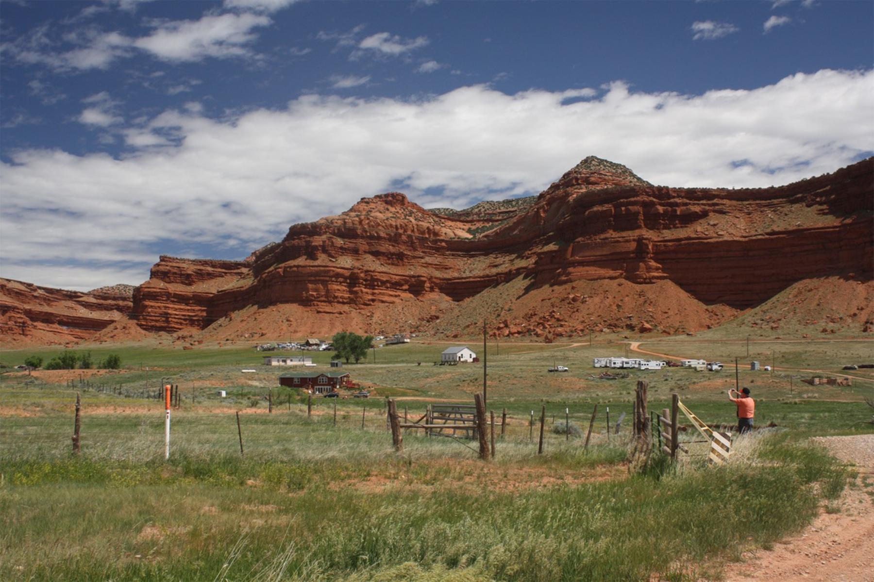 The Red Wall at Barnum, Wyo., in Johnson County. Wyoming can be especially beautiful when it’s green. Tom Rea photo.