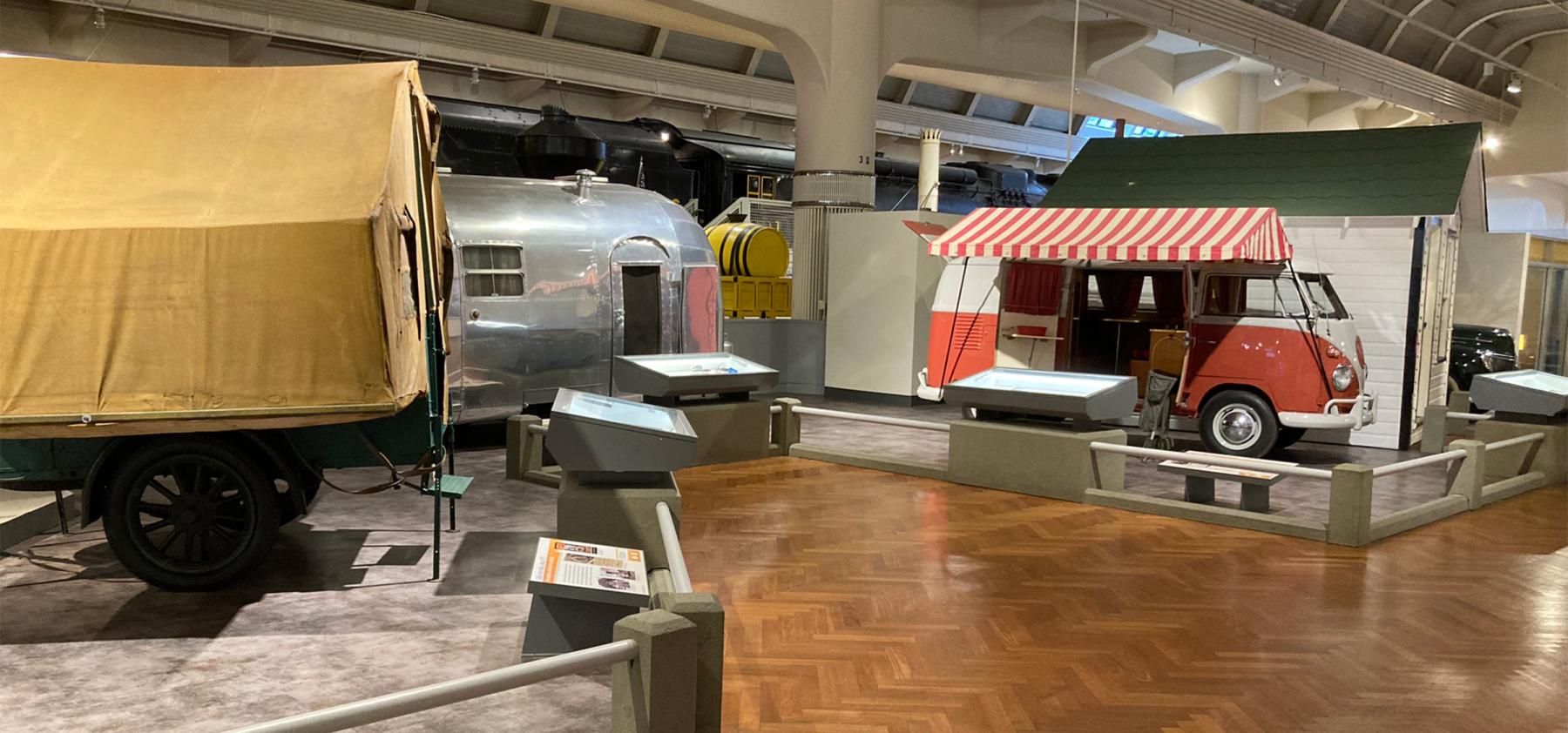 Touring in style, 1927 to 1959, exhibits at The Henry Ford museum. Author photo.
