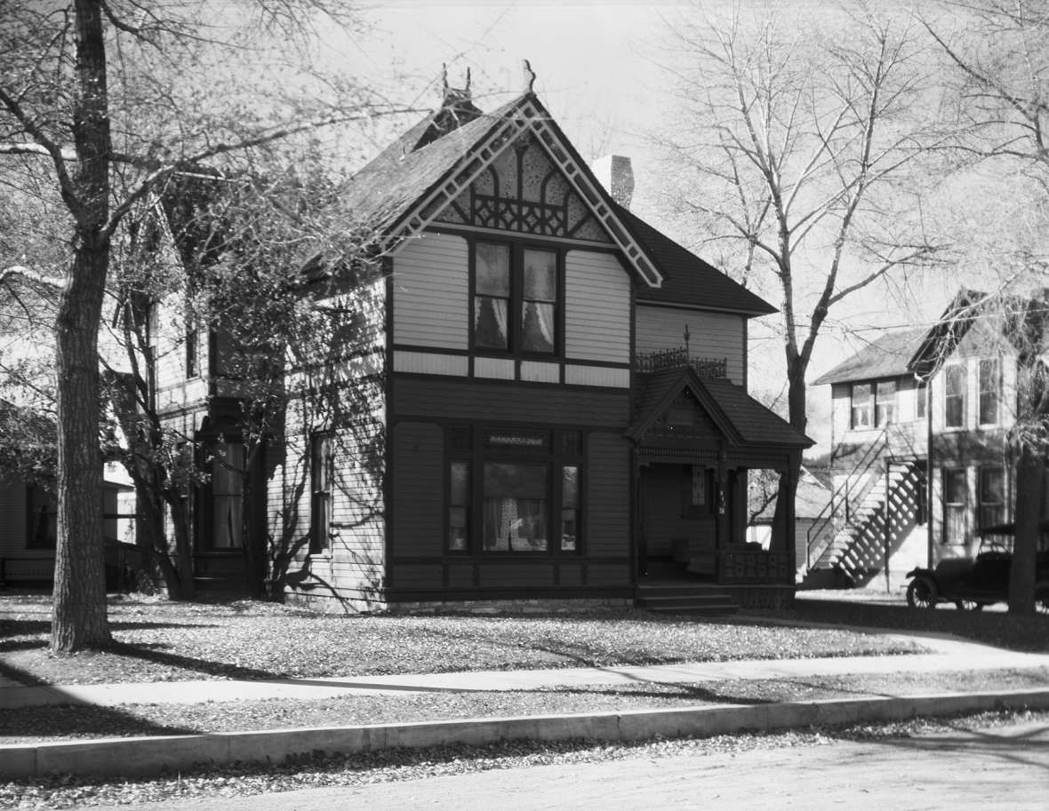 Thurman Arnold’s parents, C.P and Annie Brockway Arnold built this house n the 800 block of Grand Avenue in Laramiein 1889; Thurman was born in the front room in 1891. This photo is from the 1920s. American Heritage Center. Thurman Arnold’s parents, C.P and Annie Brockway Arnold built this house n the 800 block of Grand Avenue in Laramiein 1889; Thurman was born in the front room in 1891. This photo is from the 1920s. American Heritage Center.