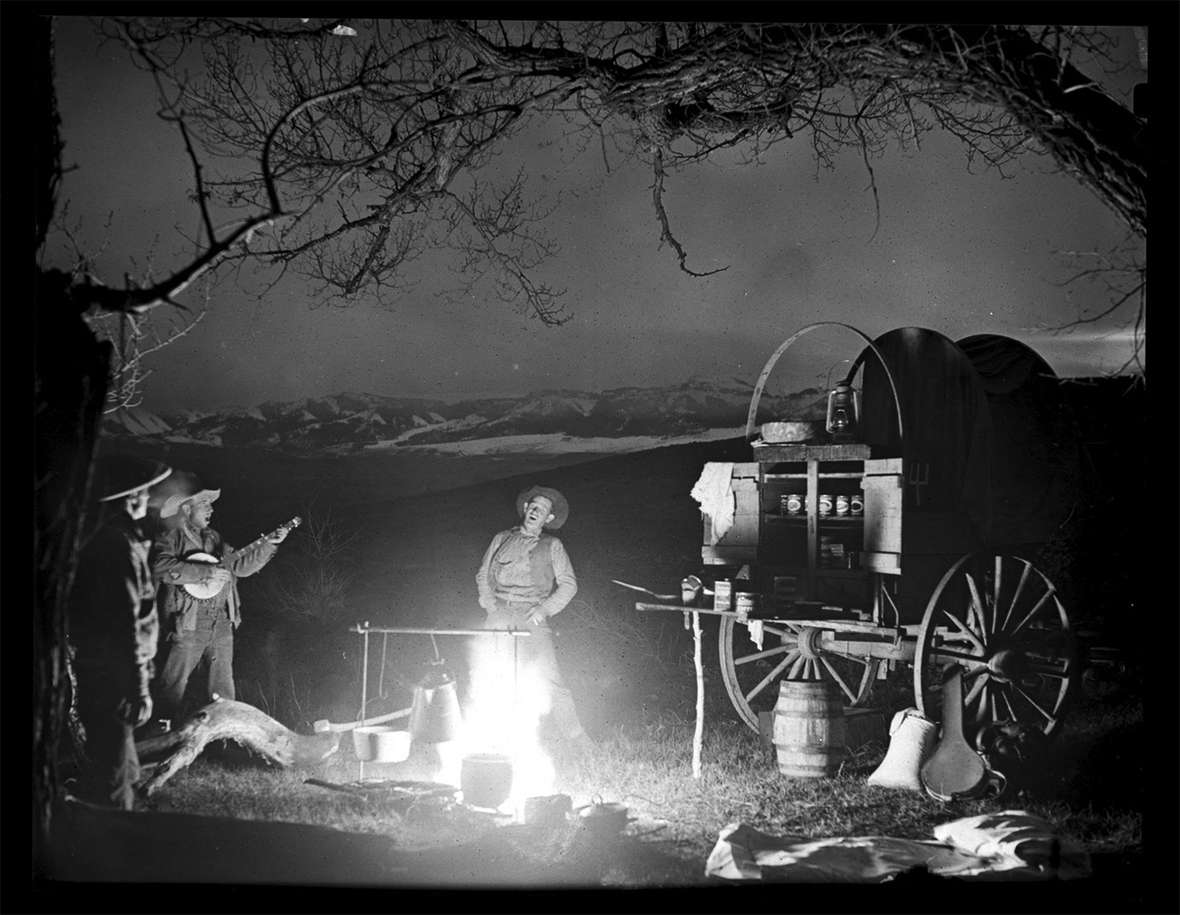 Always happy to show cowboys as people liked to imagine them, Belden was also highly skilled with light. American Heritage Center.