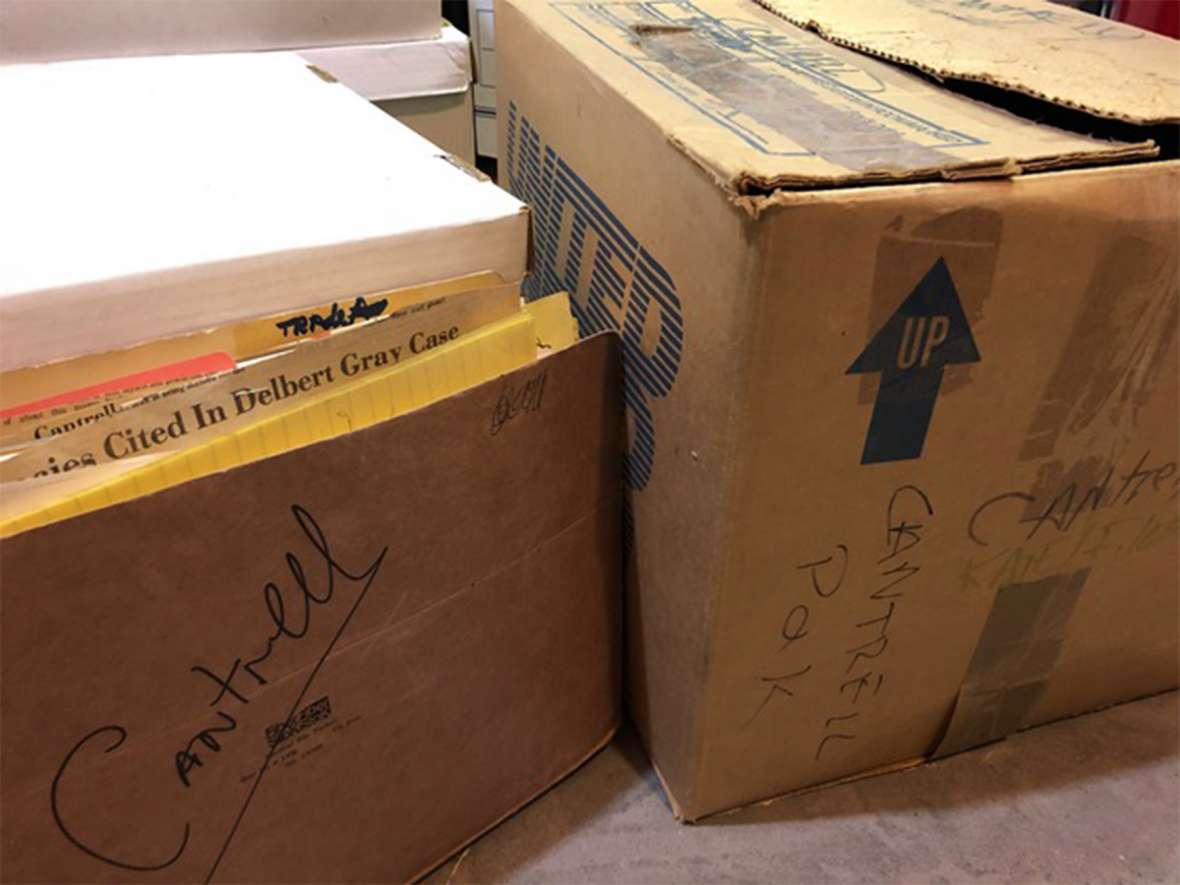 Some of the author’s files on the Ed Cantrell case. Paul Krza photo. Some of the author’s files on the Ed Cantrell case. Paul Krza photo.