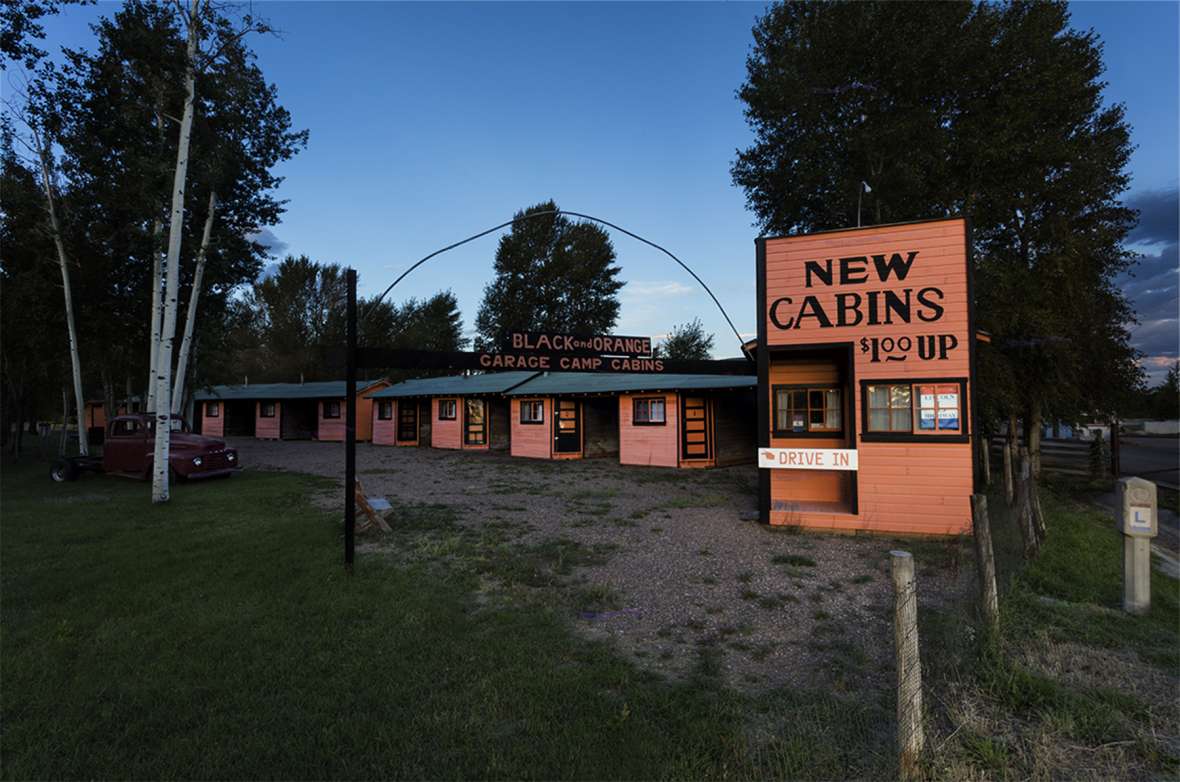 The Black and Orange tourist cabins on the old U.S. 30 outside the gate of Fort Bridger were restored in 2009, part of a growing nostalgia about the Lincoln Highway, and are now part of the state historic site. They were built about 1926; there was no indoor plumbing but guests could park their cars in the covered garage spaces. Doc Thissen photo.