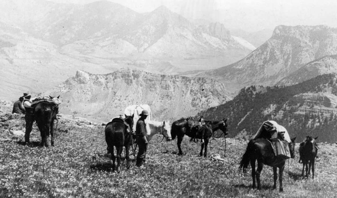 Getting hunters to remote places is a thrilling and taxing part of the job of guides and outfitters. Park County Archives.