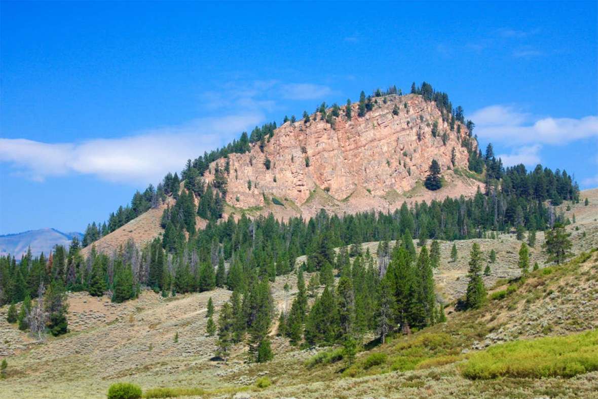 Battle Mountain, misnamed for the nearby confrontation between the Bannock party and the posse, as it looks today. Summitpost.org.