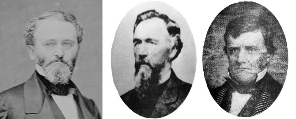 Pony Express founders William Russell, left, Alexander Majors, center, and William Waddell first joined forces in 1854 and the following year won a U.S. Army contract giving them a monopoly on transporting all military supplies west of the Missouri River. Five years later, with rickety financing, they founded the Pony Express. Wikipedia; National Park Service. Pony Express founders William Russell, left, Alexander Majors, center, and William Waddell first joined forces in 1854 and the following year won a U.S. Army contract giving them a monopoly on transporting all military supplies west of the Missouri River. Five years later, with rickety financing, they founded the Pony Express. Wikipedia; National Park Service.