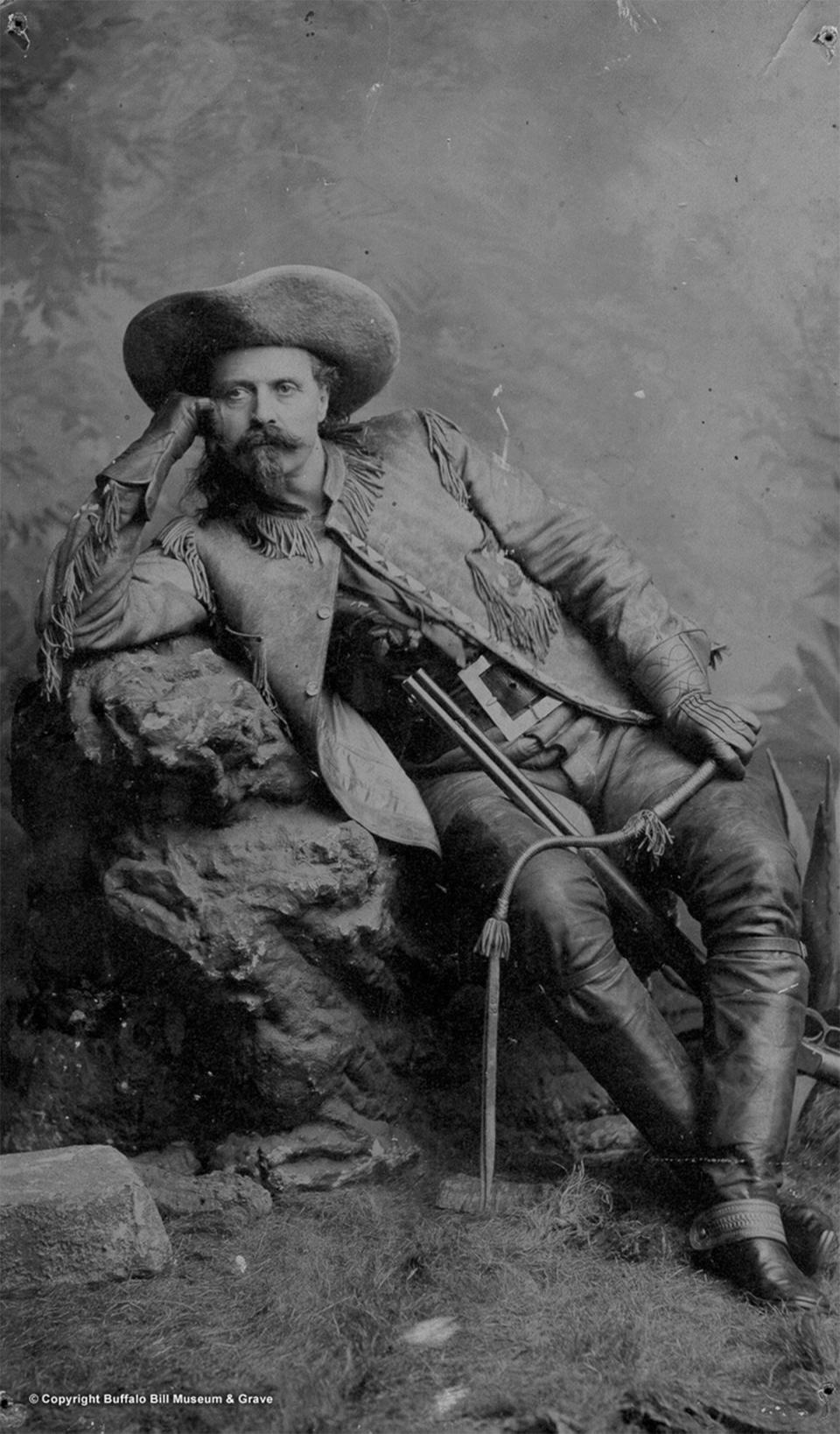Were it not for the showmanship of W.F. “Buffalo Bill” Cody and his world-famous Wild West show, the Pony Express would be largely forgotten today. This photo was taken n London in 1887 on the Wild West's first trip to Europe. Buffalo Bill Museum and Grave. Were it not for the showmanship of W.F. “Buffalo Bill” Cody and his world-famous Wild West show, the Pony Express would be largely forgotten today. This photo was taken n London in 1887 on the Wild West's first trip to Europe. Buffalo Bill Museum and Grave.