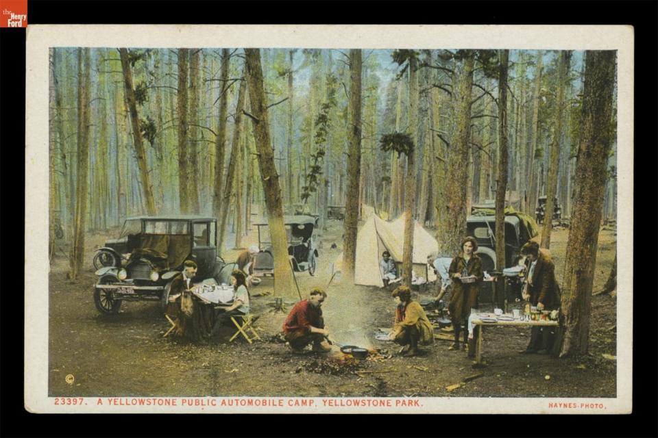A car camp in Yellowstone Park, about 1920. From the collections of the Henry Ford.