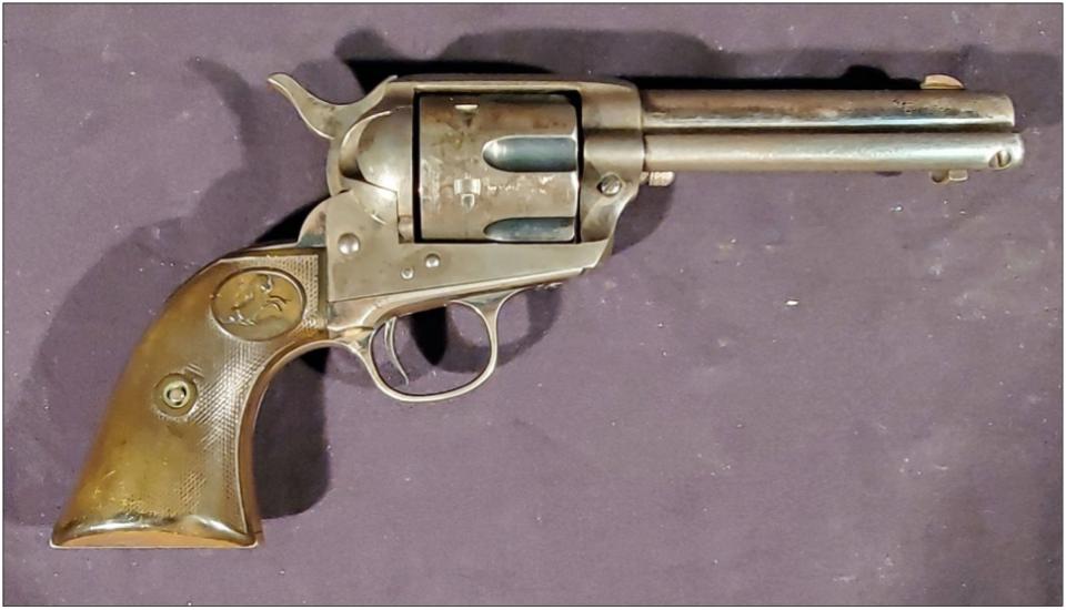 Colt Single Action Army Revolver G-1995.80.1 closeup of revolver