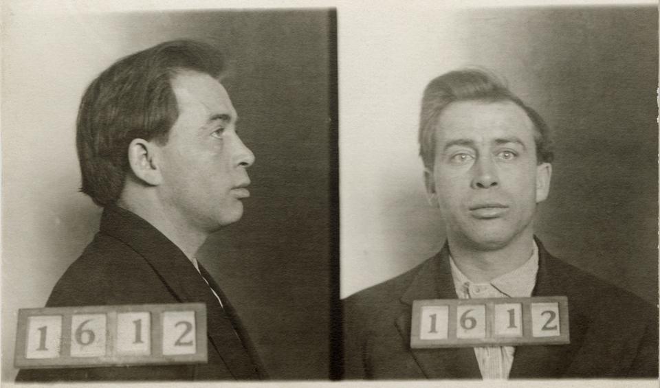 Joseph Seng’s mugshot and inmate number at the Wyoming State Penitentiary. Photo courtesy of the Wyoming State Archives. Side-by-side head shots of man in profile, and from the front, with the number 1617 displayed on each image.