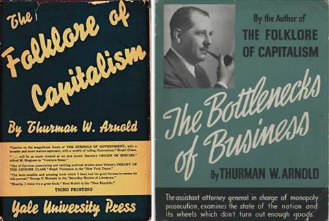 Writing as a freewheeling academic in the Folklore of Capitalism, Arnold felt free to criticize some senators whose favor he later needed for confirmation as head of the New Deal Antitrust Division. By the time he wrote Bottlenecks of Business, he took a more measured tone. AbeBooks; American Heritage Center. Writing as a freewheeling academic in the Folklore of Capitalism, Arnold felt free to criticize some senators whose favor he later needed for confirmation as head of the New Deal Antitrust Division. By the time he wrote Bottlenecks of Business, he took a more measured tone. AbeBooks; American Heritage Center.
