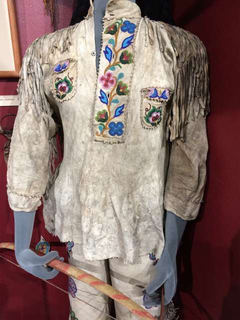 Black Kettle’s shirt remains on display today at the Wyoming Pioneer Memorial Museum in Douglas. When some Oglala men visited the museum in the mid-1930s, they found his skull also on display, and asked about a possible reburial. Tom Rea photo. Black Kettle’s shirt remains on display today at the Wyoming Pioneer Memorial Museum in Douglas. When some Oglala men visited the museum in the mid-1930s, they found his skull also on display, and asked about a possible reburial. Tom Rea photo.