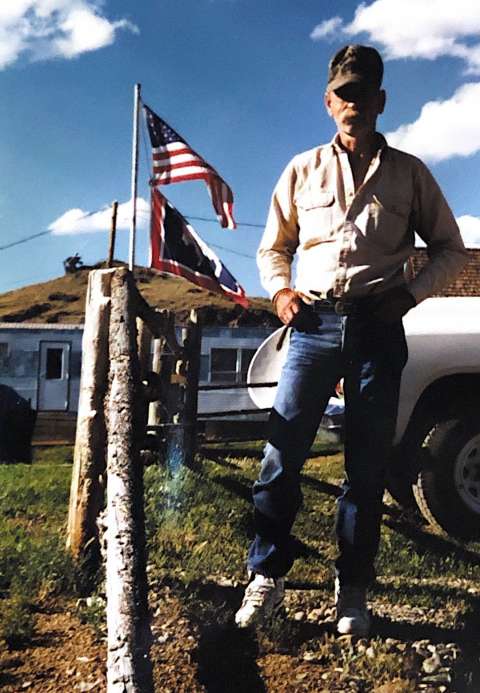 Ed Cantrell in Atlantic City, Wyo., 17 years after his acquittal. Not contrite, he still maintained there was no doubt Rosa was going to kill him if he didn’t act first. The white shoes, he said, were more comfortable than boots and were from his grandson, who had outgrown them. Author photo.