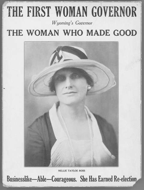 Gov. Nellie Tayloe Ross narrowly lost her 1926 re-election bid partly because of her stand against state officials with ties to bootleggers. American Heritage Center.