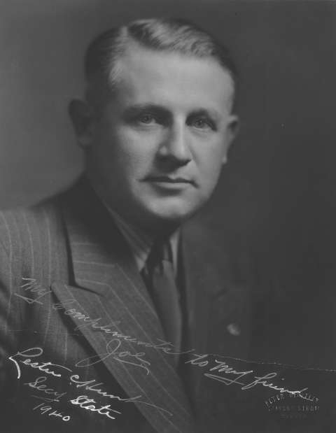 Lester Hunt never lost an election. He served in the Wyoming Legislature, was twice elected secretary of state and twice elected governor before moving on to the U.S. Senate. This portrait is from 1940, during his second term as secretary of state. American Heritage Center.