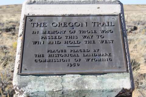 A plaque at Farson, Wyo., was placed by the Wyoming Historical Landmark Commission in 1950. Tom Rea photo. A plaque at Farson, Wyo., was placed by the Wyoming Historical Landmark Commission in 1950. Tom Rea photo.