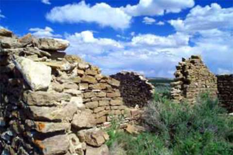 The ruins of LaClede Station near the head of Bitter Creek, where Dr. Waid Howard feasted on a lavish breakfast in July 1865. Over-land.com.