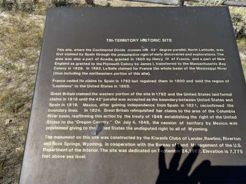 A newer plaque at the site offers more information about European claims dating back to 1603. Tom Rea photo.
