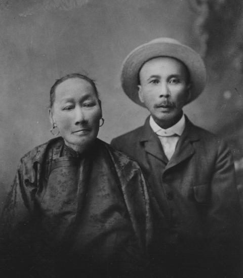Chinese couple in Evanston, Wyoming