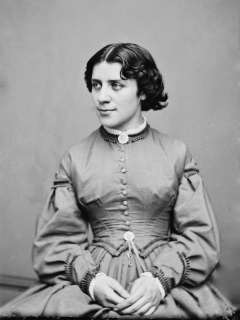 'Her vim, her energy, her determined look, her tremendous earnestness, would compel the respect and the attention of an audience, even if she spoke in Chinese,' Mark Twain wrote of Anna Dickinson. Matthew Brady photo.