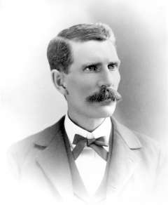 James Flood Jenkins, Theresa Jenkins’s husband. While she practiced her famous statehood oration, he moved their buggy farther and farther away, signaling when she could be heard and understood. Wyoming State Archives.