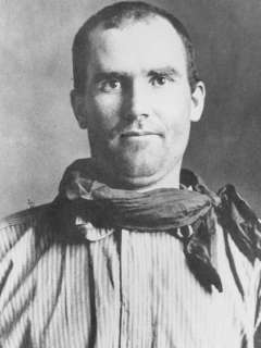 Henry Rhodes 'Bub' Meeks, from a photo probably taken after his arrest for robbing the Guild & Sons store in Fort Bridger, Wyo., 1897. American Heritage Center. 