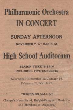 A newspaper ad for Casper's Philharmonic Orchestra, fall 1926. Wyoming Symphony Orchestra archives. A newspaper ad for Casper's Philharmonic Orchestra, fall 1926. Wyoming Symphony Orchestra archives.