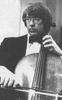 Cellist John Kirk of Billings, Mont., was the first professional hired under Peacock's 'core musician' project in the early 1980s. WSO archives.