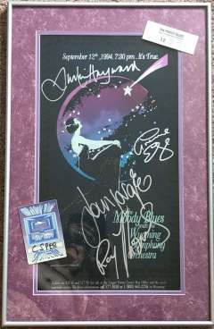 The Moody Blues’ 1994 concert with the newly renamed Wyoming Symphony Orchestra was a high point in Dale Bohren’s two years as manager, he says now. This poster, designed by Earnest Graham III, is signed by the band members.Courtesy Dale Bohren. 