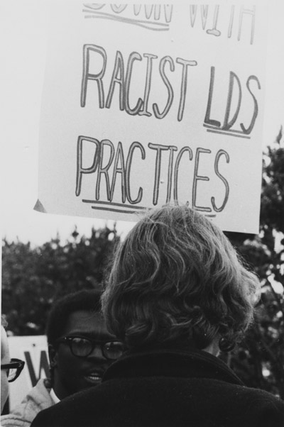 Willie Black, left, on the UW campus in 1969. American Heritage Center.